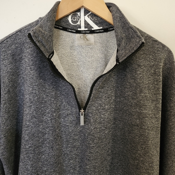 Calvin Klein Quarter Zip Crop Sweatshirt - Picture 5 of 9